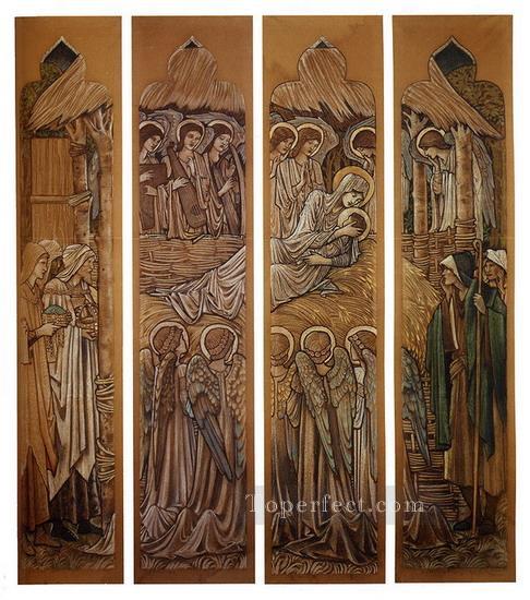The Nativity Cartoons For Stained Glass At St Davids Church Hawarden PreRaphaelite Sir Edward Burne Jones Oil Paintings